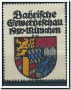 Vignette-  Bayrische Gewerbeschau  1912 Mnchen   (5091)