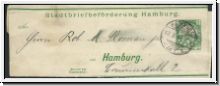 Stadtbriefbefrderung Hamburg von 1889    (2252)