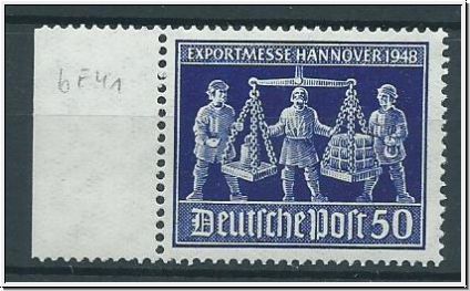 50 Pf. Hannover Messe 1948  in b.-Farbe MiNr. 970 b  (2287)