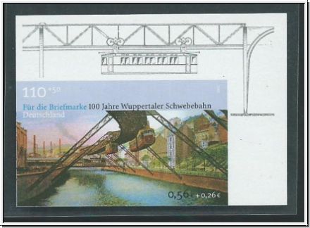 100 Jahre WUPPERTALER SCHWEBEBAHN  Mi.Nr. 2171U  ungezhnt   (2338)