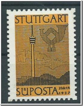 Vignette von der SDPOSTA Stuttgart von 1957  ( 5113)