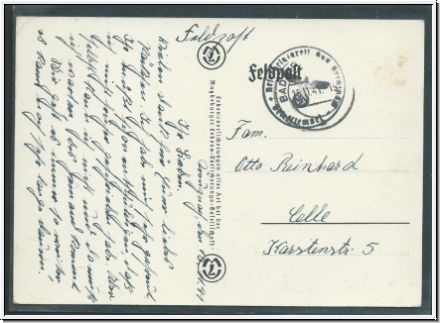AK DR 1941 Feldpost-Vordruckkarte (1083)