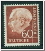 Bund Heuss I  60 Pf Postfrisch    (2148)
