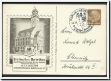 Privat Postkarte zur  Briefmarken-Werbeschau Neuklln  an 5-6. Febuar 1938 (519)
