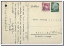 Neubutrin mit Notstempel auf Postkarte  (843)