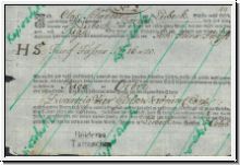 Frachtschein von  5. Oktober 1800    (884)