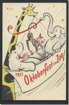 AK 5. Oktoberfest im Zoo Berlin 1953    (1037)