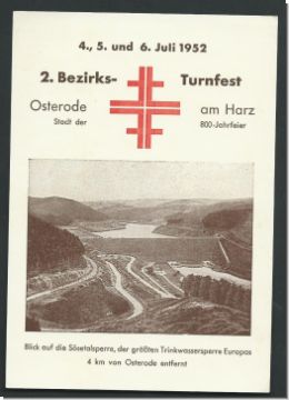 Postkarte - 2. Bezirks-Turnfest  Osterode am Harz 1952  -  (1042)