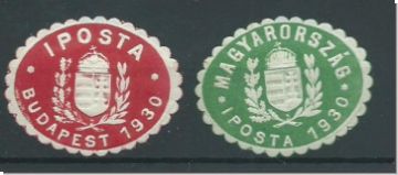 2 Vignetten von der IPOSTA 1930  in Budapest  (5143)