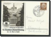 Privat Postkarte zum 43. Philatelistentag in   Kassel  1937 (525)