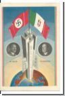 Propagandakarte  Hitler / Mussolini    (746)